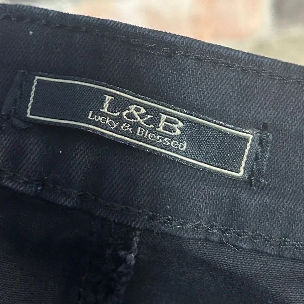 5 for $25🔥L&B Lucky & Blessed‎ Mesh & Lace Patched Denim Jeans Size 6